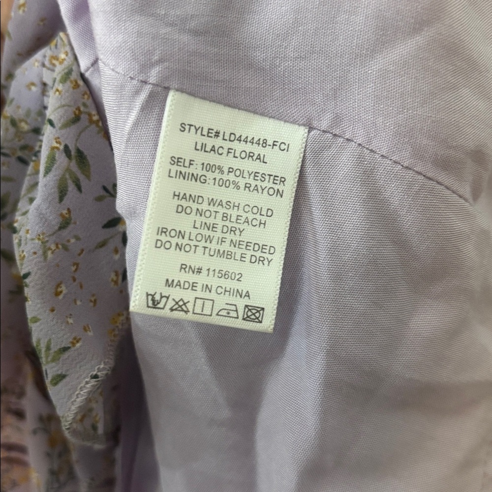 Altar’d State Dainty Floral Ruffle Midi Dress in Lavender Purple Size Small - Picture 4 of 5